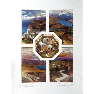 Signed Bracha Brym-Lavee “Jerusalem Gates” Serigraph Judaica Art Print
